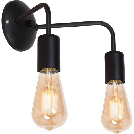 Applique murale industrielle noire double Brenda Luminex