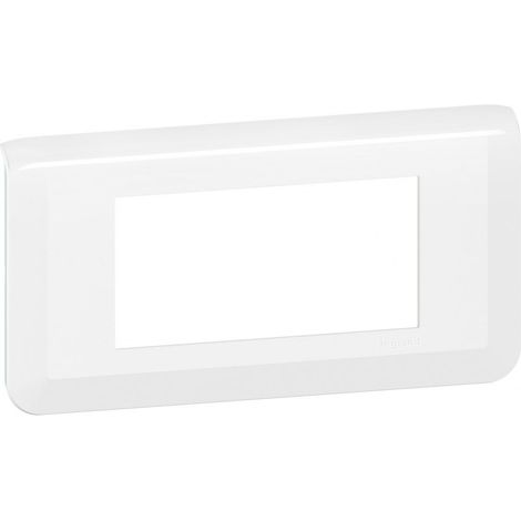 LEGRAND 277814L  Plaque mosaïque 4 modules horizontaux, blanc