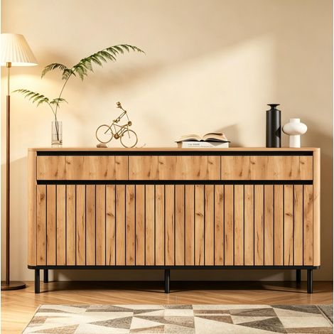 Aparador mueble TV 160 cm con 3 puertas y 3 cajones OKMYHOME (1/5)