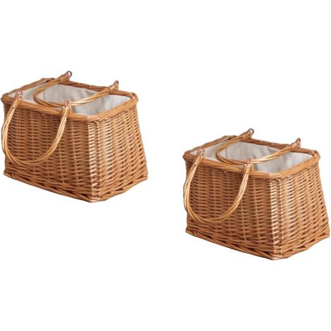 2 Pièces panier de rangement panier de fruits boite rangement panier de course fruits basket panier en osier réservoir corbeille à en osier décor à la maison décoratif chiffon (1/5)
