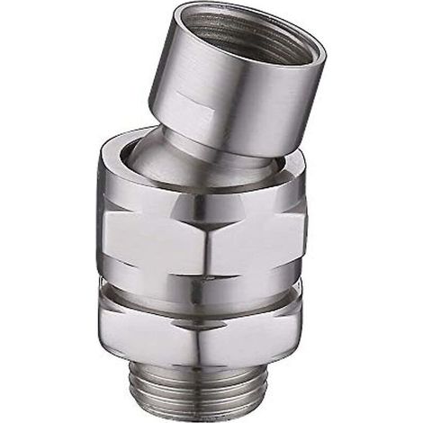 Universal shower head with swivel head, brass ball joint and adjustable shower arm attachment. (1/5)