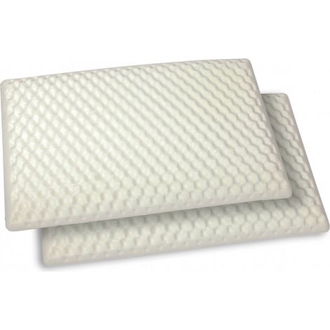 Talamo Italia Talamo Italia Paar Kissen für Bett, 100 % Made in Italy, Kissen aus Massageschaum, hypoallergen und atmungsaktiv, 73 x 43 x H14 cm
