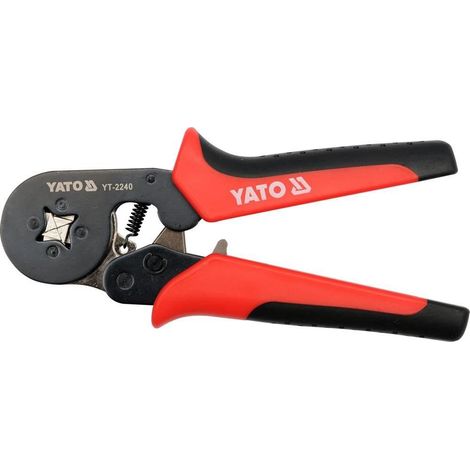Yato YT-2240 pinza crimpatrice nera e rossa ergonomica