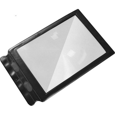 A4 Pleine Page Loupe de Lecture,Grande Lecture Loupe 3 X Rectangulaire Loupe Malvoyant en Plastique pour Personnes Agées Vieux Père Mère