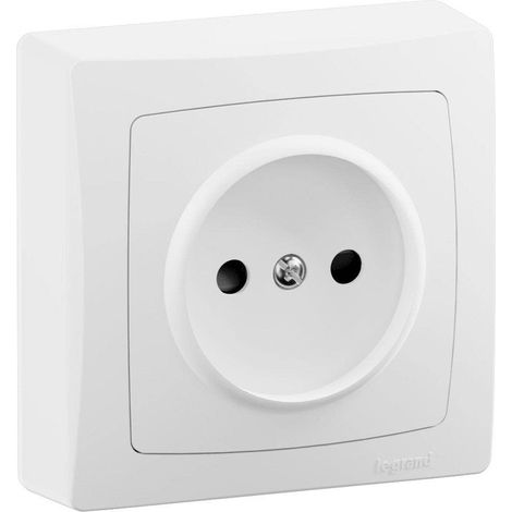 Legrand - Oteo - Double prises de courant 2P+T 16A 230V - Blanc - Ref : 086076L