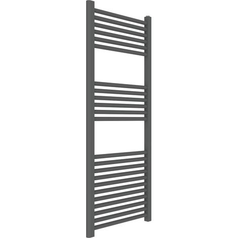 Radiador toallero hidráulico 120 x 50 cm en color gris hierro Ercos Opera ASOPEF035505001200 H1200 L500 Z450 (1/4)