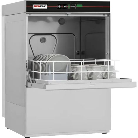 Lave-vaisselle frontal revêtement simple avec pompe de vidange 39x39 - 230 V REDFOX - QQI 42 P - REDFOX