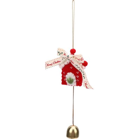 Eosnow Couronne de noël avec pendentif cloche, ornement d'arbre suspendu, Mini décoration pour fenêtre de bricolage, cabine à lettres intérieure et extérieure