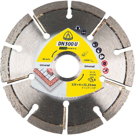 Disque à tronçonner diamant Klingspor DN 300 U EXTRA, 125 x 22,23 mm