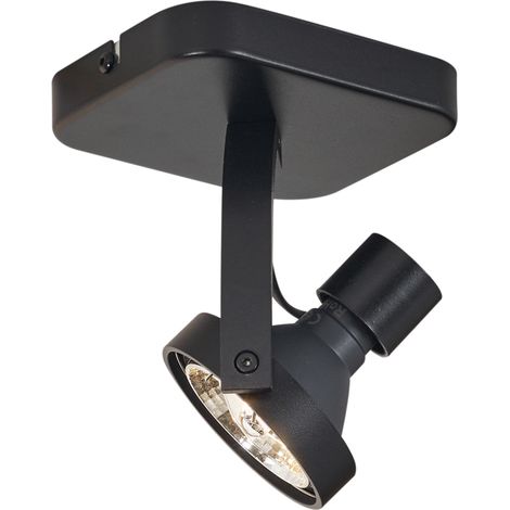 QAZQA Faretto vo - Design - Alluminio - Nero - Quadrato/Tondo Max. 1 x Watt (1/5)