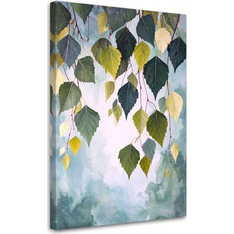 Leinwandbild Grüne Birkenblätter Natur Pflanzen 20x30