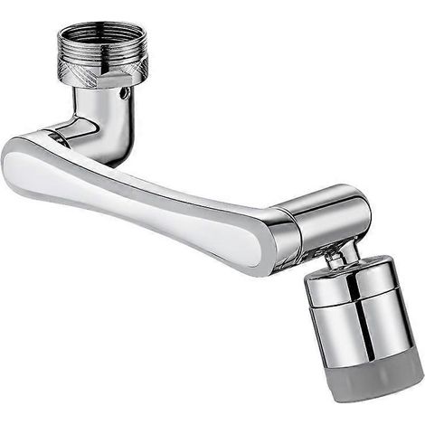 Aérateur de robinet pivotant en laiton, 2 modes, réglable, avec filtre et adaptateur pour robinet de cuisine - pour robinets (1/4)