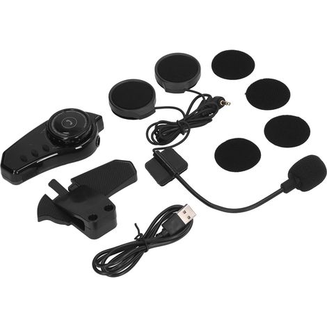 Écouteurs pour casque de moto avec haut-parleur, compatibles avec les appels mains libres, Bluetooth stéréo, batterie 800 mAh, étanches IP67. (1/5)