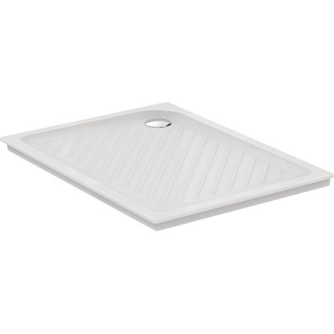 Porcher – Receveur de douche à encastrer 120x90 cm – Grès fin rectangulaire – Bonde de vidage incluse – Adapté PMR (1/2)