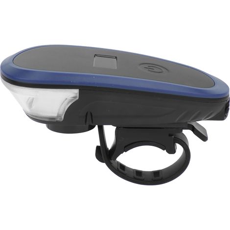Fahrradfrontlicht, USB-aufladbar, Fahrradscheinwerfer mit Hupe und Warnlicht für Nachtfahrten, Blau (1/5)
