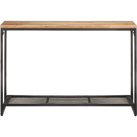 Table console，Table d'appoint，Bout de canapé，Meuble d'entrée 110x35x75 cm Bois d'acacia massif
