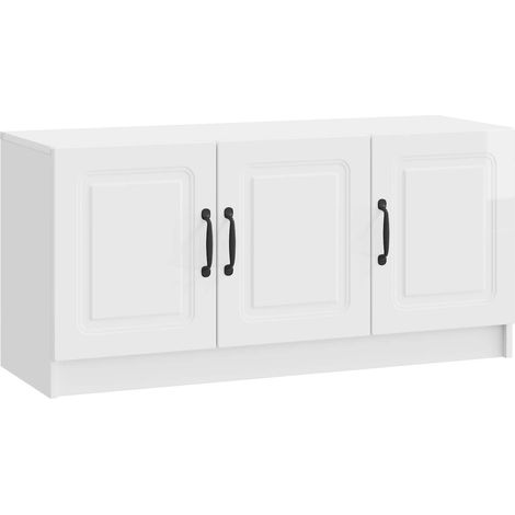 TV-Schränk Hochglanz Weiß 99 x 34,5 x 47 cm Holzwerkstoff vidaXL