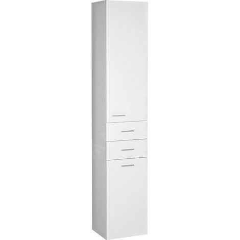 Aqualine Zoja - Armoire suspendue avec panier 350x1840x290 mm, gauche, blanc 51230 (1/5)
