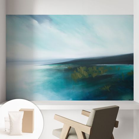 Fototapete Tapete Vliestapete mit Kleber Büro Wandgestaltung - Wanddekoration Wohnzimmer Wasserschönheit 104x70 cm (1/5)