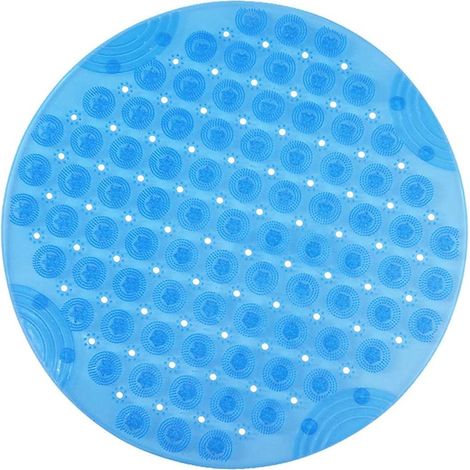 Tapis de bain rond massant, tapis de douche antidérapant avec système d'évacuation de l'eau (1/5)