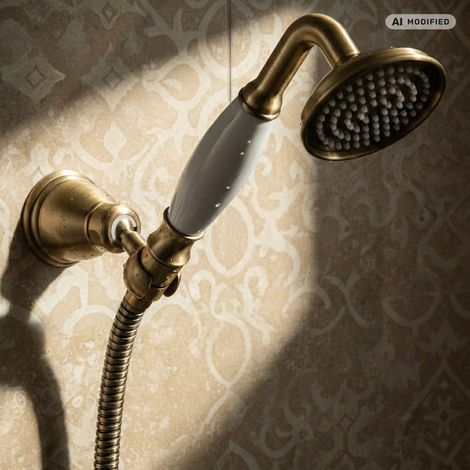 PaulGurkes Ensemble Douche Rétro en Laiton Bronze (1/5)