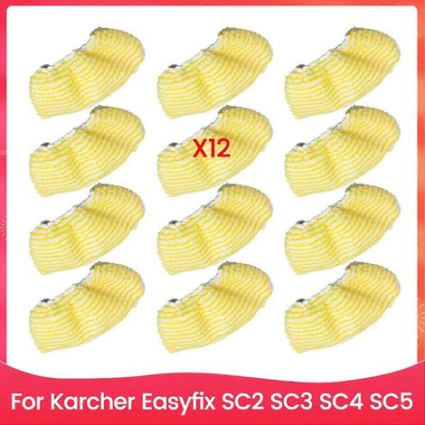 12-teiliges Set Dampfmopp-Tücher für Easyfix SC2, SC3, SC4 und SC5 Handstaubsauger, Mikrofasertücher (1/5)