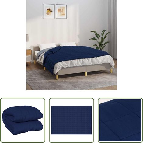 Schlafdecke - Gewichtsdecke Blau 138x200 cm 10 kg Stoff (1/5)