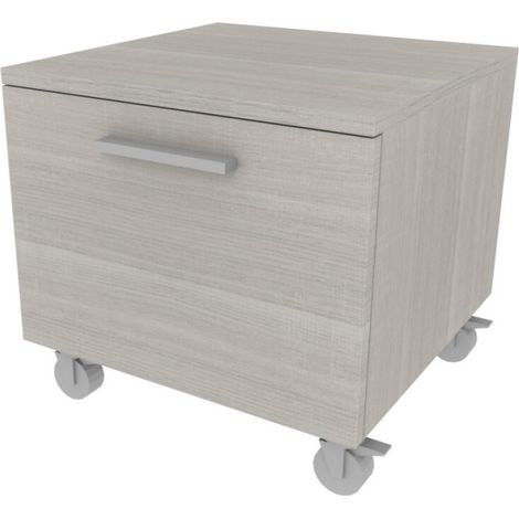 Cassettiera con ruote - Design moderno per cameretta e ufficio - Rovere rock