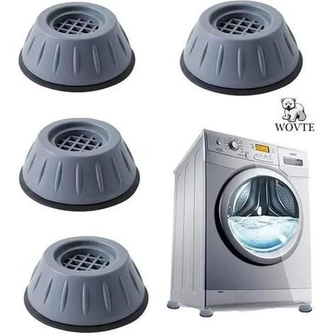 HOXILEELEOPatins anti-vibrations caoutchouc antidérapant 4pcs Tampons À Pied Machine À Laver Anti Vibration (1/4)