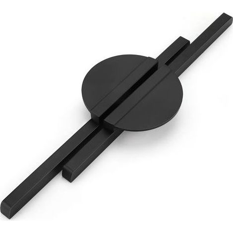 Set mit 2 Küchenschrankgriffen, 160 mm – Schwarzes Aluminium – Halbkreis – M4-Schrauben inklusive – Für Schränke und Schubladen (1/5)