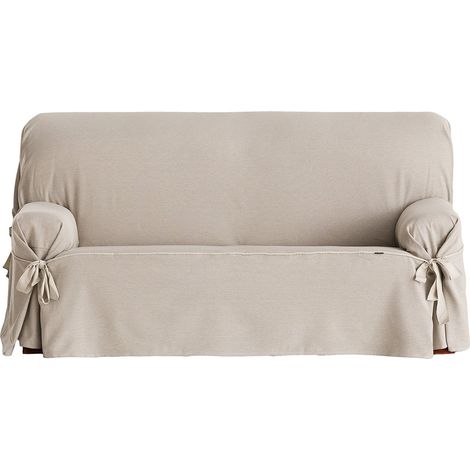 Eysa F636081 Constanza Salvadivano con Lacci, 3 Posti-180x 230, Cotone, beige/marrone (zig-zag) (1/4)