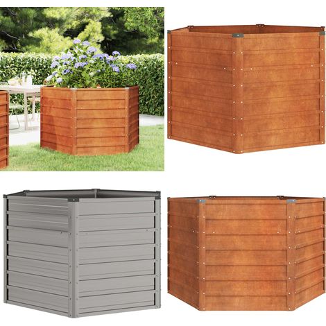 Hochbeet Rostig 129x129x77 cm Cortenstahl - Cortenstahl Hochbeet - Gartendeko - Rostoptik - Balkonbepflanzung - Pflanzenbehälter - Home & Living (1/5)