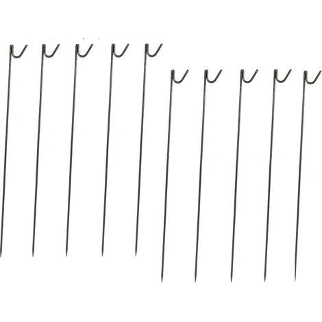 Steel Metal Barrier Fencing Pins 1.25M x10 (8MM Safety Fence Post Stakes)