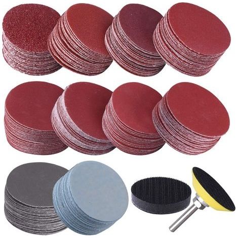 303 Pièces Disques de Ponçage 50mm Disques Abrasifs Grain 80 120 180 240 400 600 800 1000 2000 3000 pour Meulage Fraisage Gravure,Disque Ponçage (1/5)