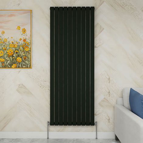 SKY Bathroom 1800x680mm Single Black Vertical Flat Panel Radiator Designer Central Heating Radiator