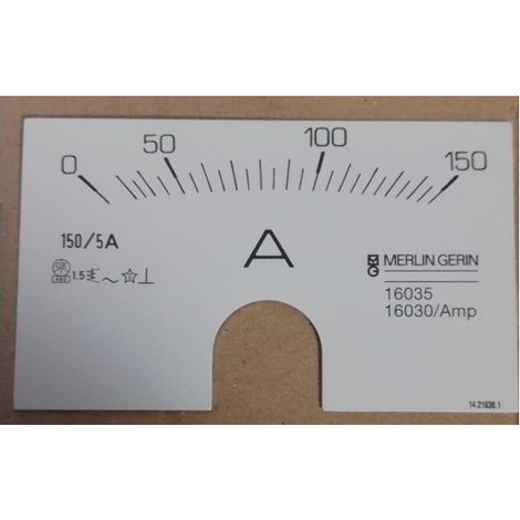 Merlin Gerin 16035 Quadrante amperometro analogico 0-150A