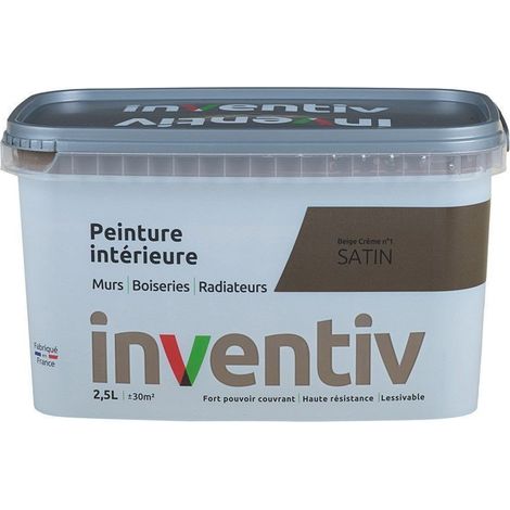 Peinture Intérieure Satin Beige Crème 2,5L - INVENTIV