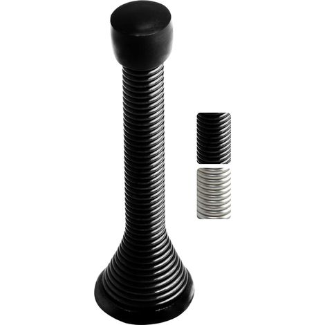 Butée de porte à ressort, lot de 15. Ressort flexible, durable et facile à installer. Finition bronze huilé moderne, protège les murs et les portes.