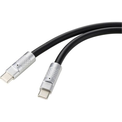 Câble USB-C vers USB-C 0,5 m noir – Compatible USB 2.0 – RF-6056870 V561233 (1/4)