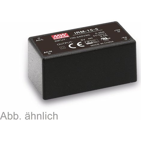MEAN WELL AC/DC-Printnetzteil IRM-15-5, 5 V-/3 A, 15 W
