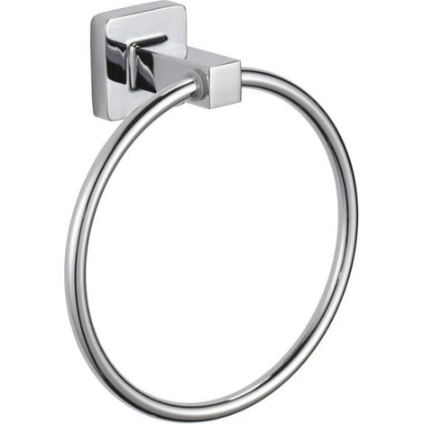 Toallero MSV "Lucca" de zinc cromado Ø15 cm