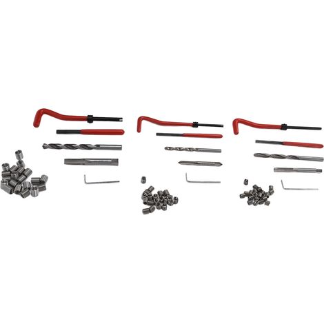 75 pièces Kit de réparation de filetage outil clé à molette foret hélicoïdal M5x0.8 M6x1.0 M8x1.25 (1/5)