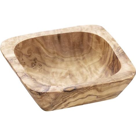 APS Ciotola -OLIVE - 7,5 x 7,5 cm, altezza: 2,5 cm, legno d'ulivo 0,05 litri (ogni parte è un pezzo unico. Il colore e le venature possono variare) (1/4)