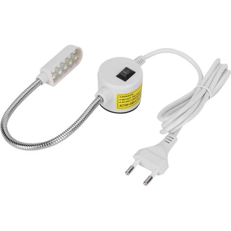 LED-Arbeitsleuchte für Nähmaschinen, 30 LEDs, flexibler Hals, Magnetfuß und EU-Stecker 110–250 V (1/5)