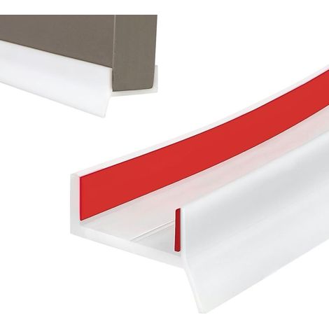 Joint Plinthe Cuisine Profil D’étanchéité pour Socle Cuisine pour Plinthe de 15mm 16mm 17mm pour Bas de Sous Placard(Blanc, 5M) (1/5)