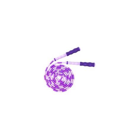 Lot de 2 cordes à sauter pour enfants, perles souples réglables, longueur 2,8 m, violet (1/5)