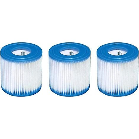 Pack of 3 type H filter cartridges for swimming pool filtration pump - AquaForge (1/5)