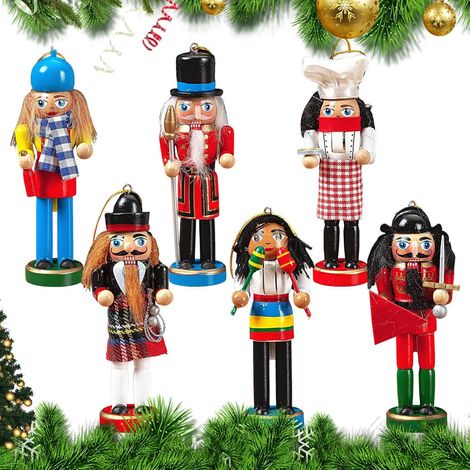 Casse Noisette Décorations de Noël 6 Figurines Petites Casse Noisettes (1/5)