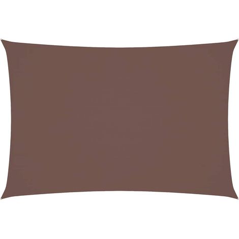 Maison Exclusive - Toldo de vela rectangular tela Oxford marrón 2 (1/5)