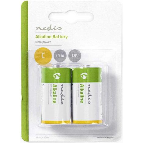 Pila Nedis - Alcalina C - 1.5V- 2 Unidades - Blister